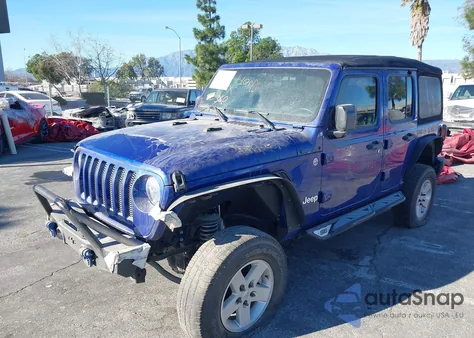 2019 Jeep Wrangler Unlimited Sport S 4X4 z USA, uszkodzony, nr VIN 1C4HJXDGXKW677847